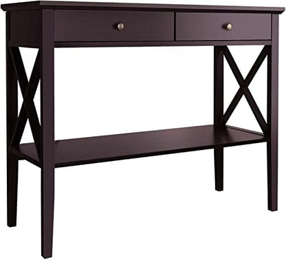 ChooChoo 39" Entryway Table with Drawers and Storage Shelf