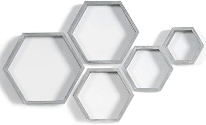 Hexagon Shelves,Floating Wall Shelf,Honeycomb Octagon Cube Shelves Wood