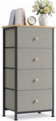 4 Drawer Dresser for Bedroom, Fabric Storage Drawer Unit