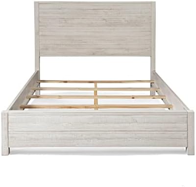 Grain Wood Furniture Montauk Solid Wood Bed, Full Size, Rustic Off-White