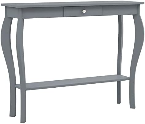 ChooChoo 39" Narrow Entryway Table with Drawer, Grey
