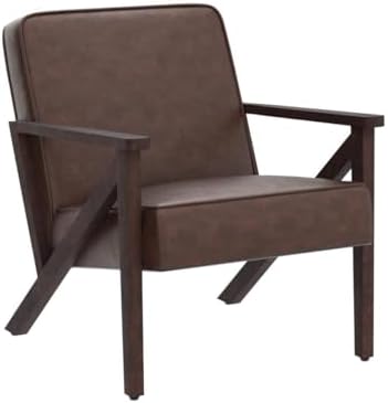 Yaheetech Mid-Century Accent Chairs Set of 2, Dark Brown