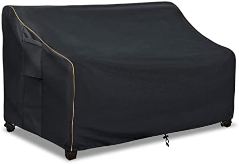 Patio 3-Seater Sofa Cover,Outdoor Couch Cover Fits up to 85W x 38D x 35H Inches,100% Waterproof Heavy Duty Patio Furniture Covers,Black