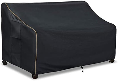 Patio 3-Seater Sofa Cover,Outdoor Couch Cover Fits up to 85W x 38D x 35H Inches,100% Waterproof Heavy Duty Patio Furniture Covers,Black