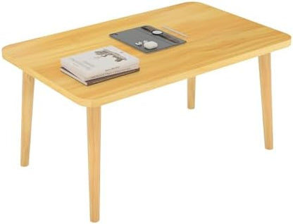 Square Coffee Table for Living room, Natural, 19.7"D x 31.5"W x 16"H