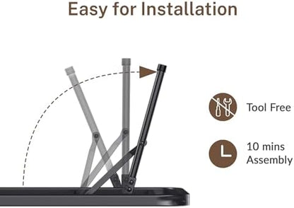 VIPSHOW 14 Inch Twin XL Metal Folding Bed Frame,Tool-Free Assembly Platform