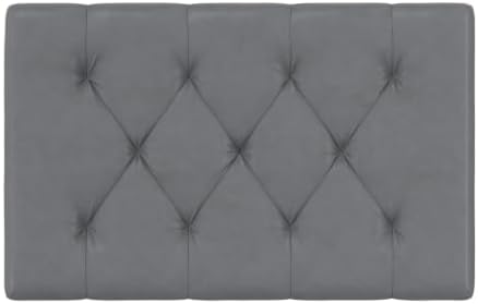 SIMPLIHOME Waverly 28" Wide Vegan Leather Rectangle Ottoman in Stone Grey