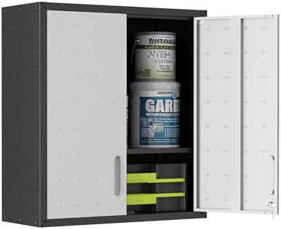 Wall-Mounted Metal Garage Storage Cabinet, Lockable Floating Tool Cabinet