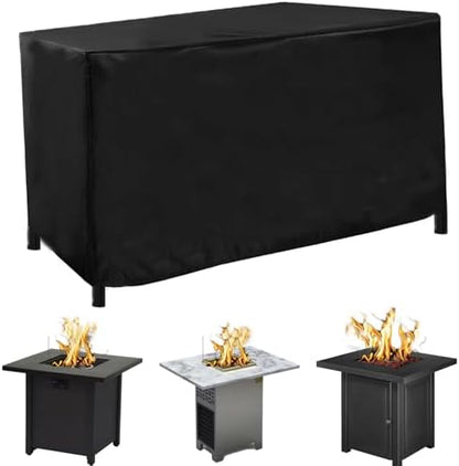 Fire Pit Cover-44"L x 26"W x 24"H,Waterproof Patio Outdoor Cover,600D Heavy Duty Fabric with PVC Coating,Weather Resistant,Fit for Table Propane Gas Firepit