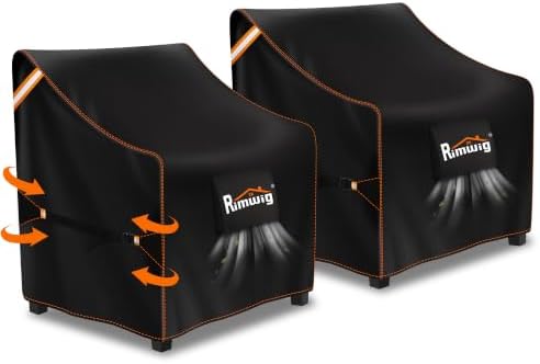 Patio Chair Covers 2 Pack Outdoor Furniture Swivel Cover Waterproof