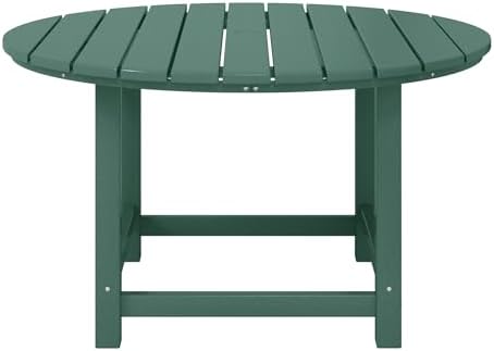 WestinTrends Malibu Kids Outdoor Patio Furniture HDPE 38" Wide Round Dining Table, Dark Green