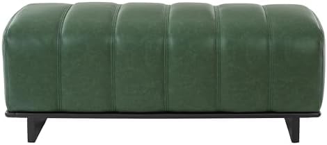 Merax 49" Indoor Dining Bench, Green PU Leather Upholstered Bench with Rubberwood & Plywood Frame, 250 lbs Capacity for Dining Room & Living Area