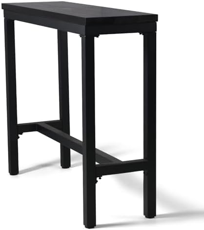 Vintage Rectangle Bar Table 41.3inch Height Narrow Pub Desk Farmhouse Display Stand in Hallway Industrial Breakfast Table for Kitchen Living Room