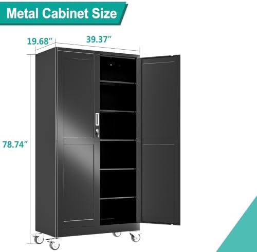 78.7" Tall Metal Storage Cabinet