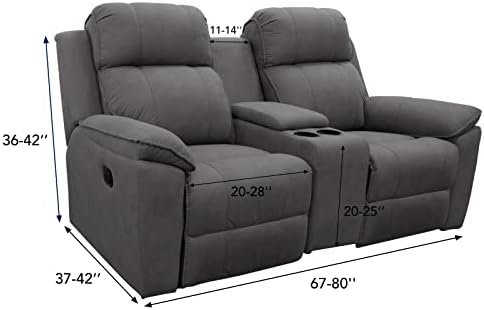 Easy-Going 1 Piece Reclining Loveseat with Middle Console Slipcover