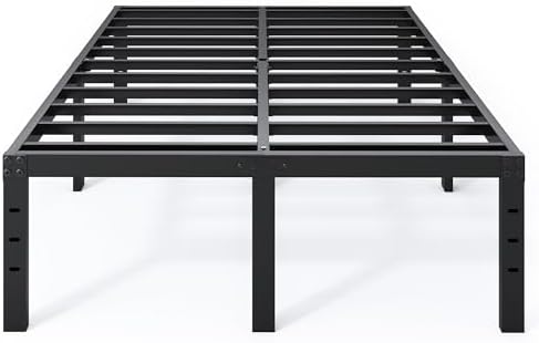 QEROMY Queen Bed Frame - 18 in Sturdy Platform Bed Frame Queen Size
