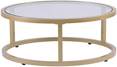 SEI Furniture Evelyn Glam Nesting Coffee Table 2-pc Set, Gold