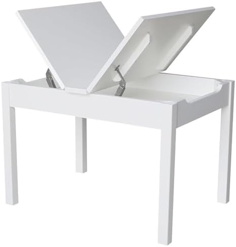 International Concepts Table With Lift Up Top For Storage, White
