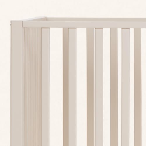 dadada LaLa Solid Wood 3-in-1 Convertible Baby Crib, Almond Milk