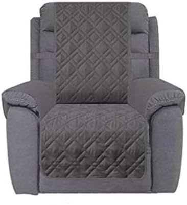 Ameritex Waterproof Nonslip Recliner Cover Stay in Place, Dog Chair Cover Furniture Protector, Ideal Recliner Slipcovers for Pets and Kids (Dark Grey, 30'')