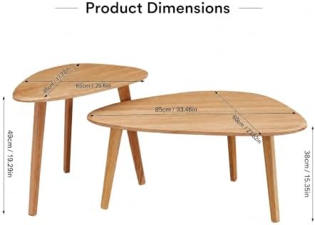 Nesting Coffee Table Set of 2-Mid Century Modern Coffee Table