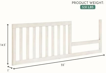 Evolur Antilia Mid Century Convertible Crib Toddler Guard Rail I Full Assembly I Lasting Quality