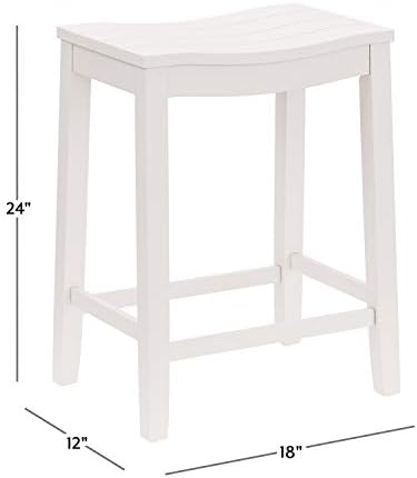 Hillsdale Furniture Fiddler Backless Counter Height Saddle Stool, White