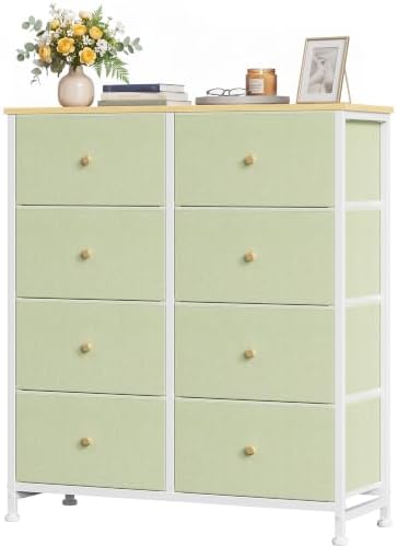 8 Drawer Dresser for Bedroom, Fabric Storage Drawer Unit