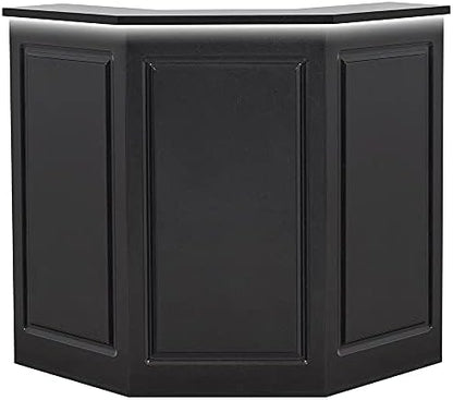 Dir Reception Area Counter, Receptionist Desk, Lobby Check-in Desk with LED Lights Valencia, Black