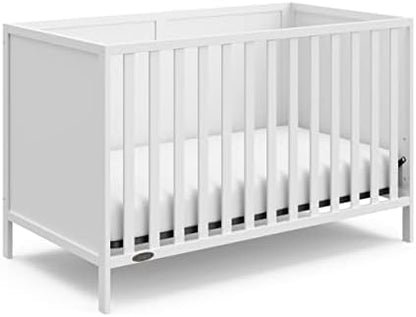 Graco Theo 3-in-1 Convertible Baby Crib, White