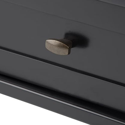 SIMPLIHOME Warm Shaker 20" Wide End Tables in Black (Set of 2)