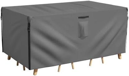Smiry Waterproof Patio Furniture Cover 86L x 86W x 28H, Beige & Brown