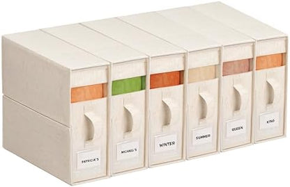 Cotton Linen Sheet Organizers and Storage, 6Pack Off-White