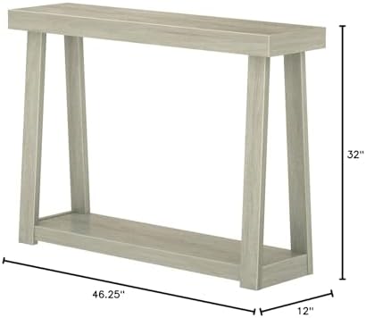 Plank+Beam Classic Console Table, with Shelf, 46 Inch, Seashell
