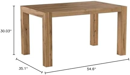 Mobili Fiver, Iacopo Extendable Dining Table, 55,1(86,6) x35,4 in, Rustic Oak, for 6-10 People, Expandable Dining Table for Kitchen, Living Room, Italian Furniture