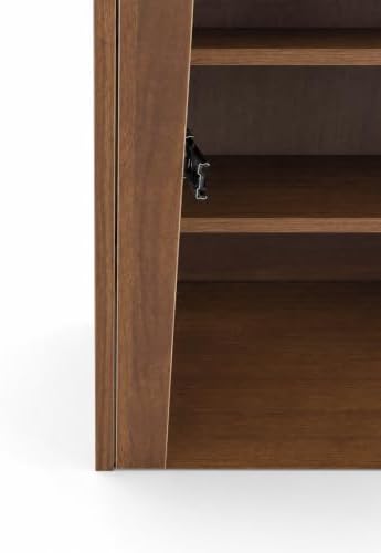 JIJIWANG Convertible Fold-Out Desk with Drawers and Bookshelf, Natural