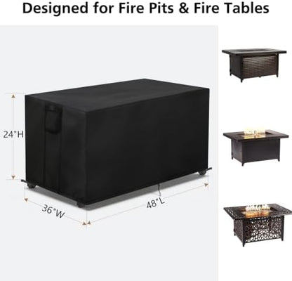 TheElves Fire Pit Cover Rectangle for Oakland Fire Tables, 48x36x22"