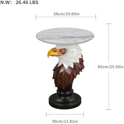 Majestic Eagle Bust Pedestal End Table
