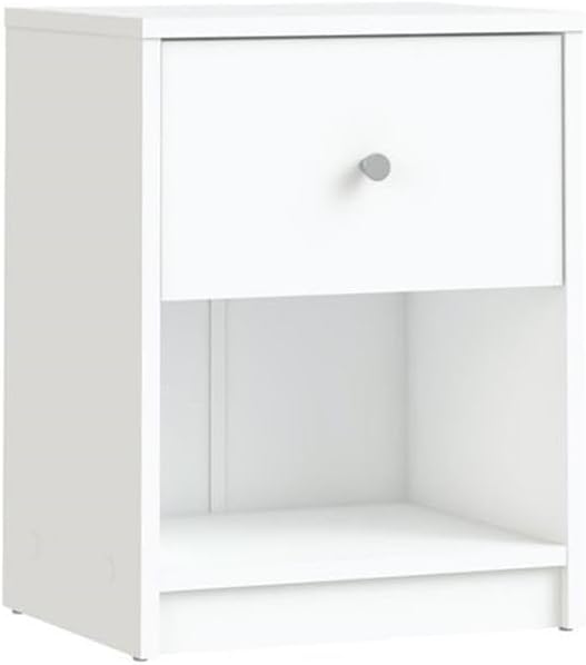 Home Square 3 Piece Bedroom Set with 6-Drawer Double Dresser and Two of 1-Drawer Nightstand in White