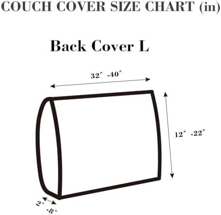 Sofa Covers Couch Covers for Sofa Pet Friendly Couch Cushion Covers Universal Sofa Covers Washable Stretch Slipcovers for Sectional Sofa (Texture Brown, Back Cover L)