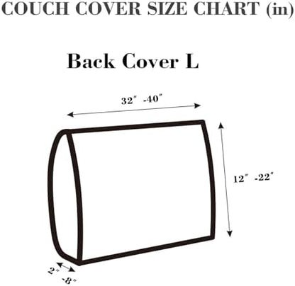 Sofa Covers Couch Covers for Sofa Pet Friendly Couch Cushion Covers Universal Sofa Covers Washable Stretch Slipcovers for Sectional Sofa (Texture Brown, Back Cover L)