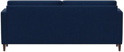 Studio Living® Lexington 75.6" Sofa, Mid-Century Modern, Pocket Coil Comfort, Easy Assembly, Woven Fabric, Navy Blue