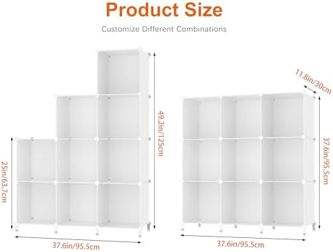 HOMIDEC Closet Organizers and Storage, 9 Cube Storage Organizer, White