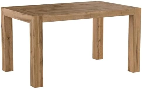 Mobili Fiver, Iacopo Extendable Dining Table, 55,1(86,6) x35,4 in, Rustic Oak, for 6-10 People, Expandable Dining Table for Kitchen, Living Room, Italian Furniture