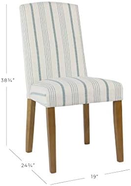 HomePop Parsons Dining Chair - Blue Calypso Stripe (Set of 2)