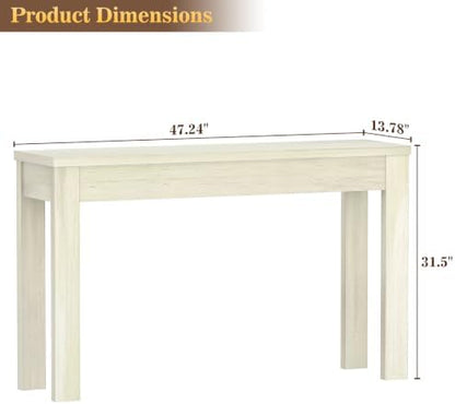 Armocity Console Table for Entryway, 47" Farmhouse Sofa Tables Narrow Long