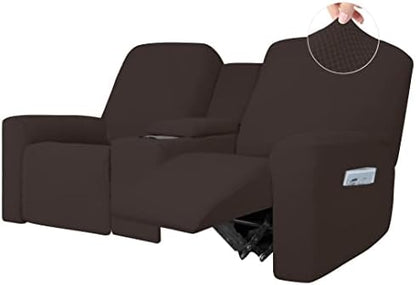 Easy-Going 1 Piece Reclining Loveseat with Middle Console Slipcover