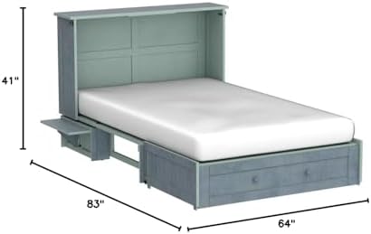 Night & Day Furniture Poppy Skye with Mattress Murphy Cabinet Bed, Queen,