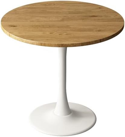 Round Dining Table 30" Circle Tulip Table for 4 People,Oak