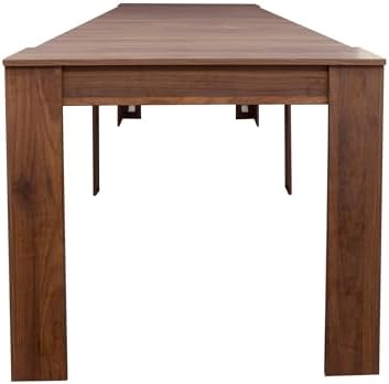 118.5'' Extendable Wood Dining Table for 8-12, Modern Rectangle Multifunctional Dining Kitchen Table Console Table for Living Room Home Office, Easy Assembly, Walnut